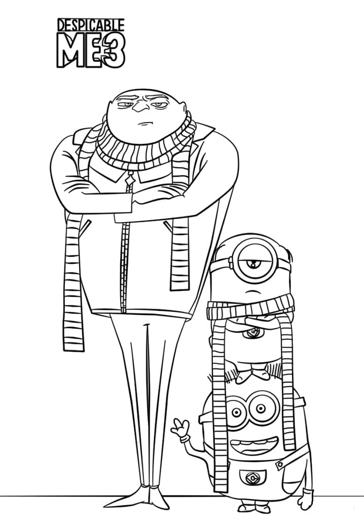 Free printable Despicable Me coloring page #199752 from Animation Movies collection
