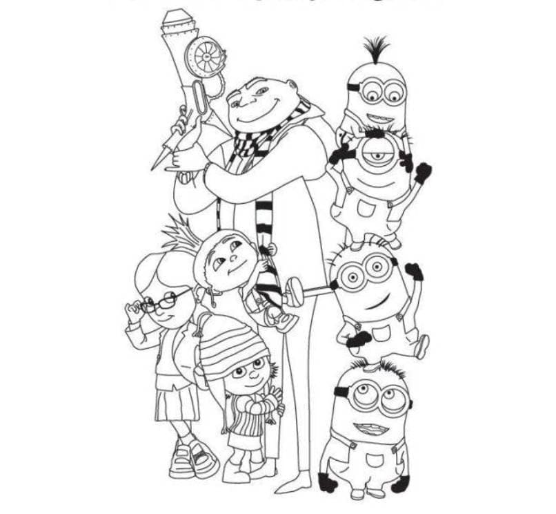 Free printable Despicable Me coloring page #199770 from Animation Movies collection