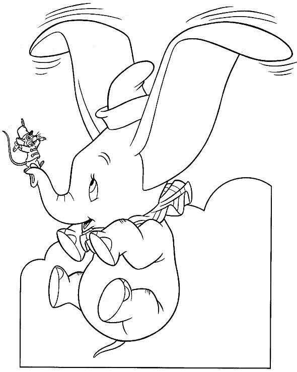 Coloring page: Dumbo (Animation Movies) #170576 - Free Printable Coloring Pages