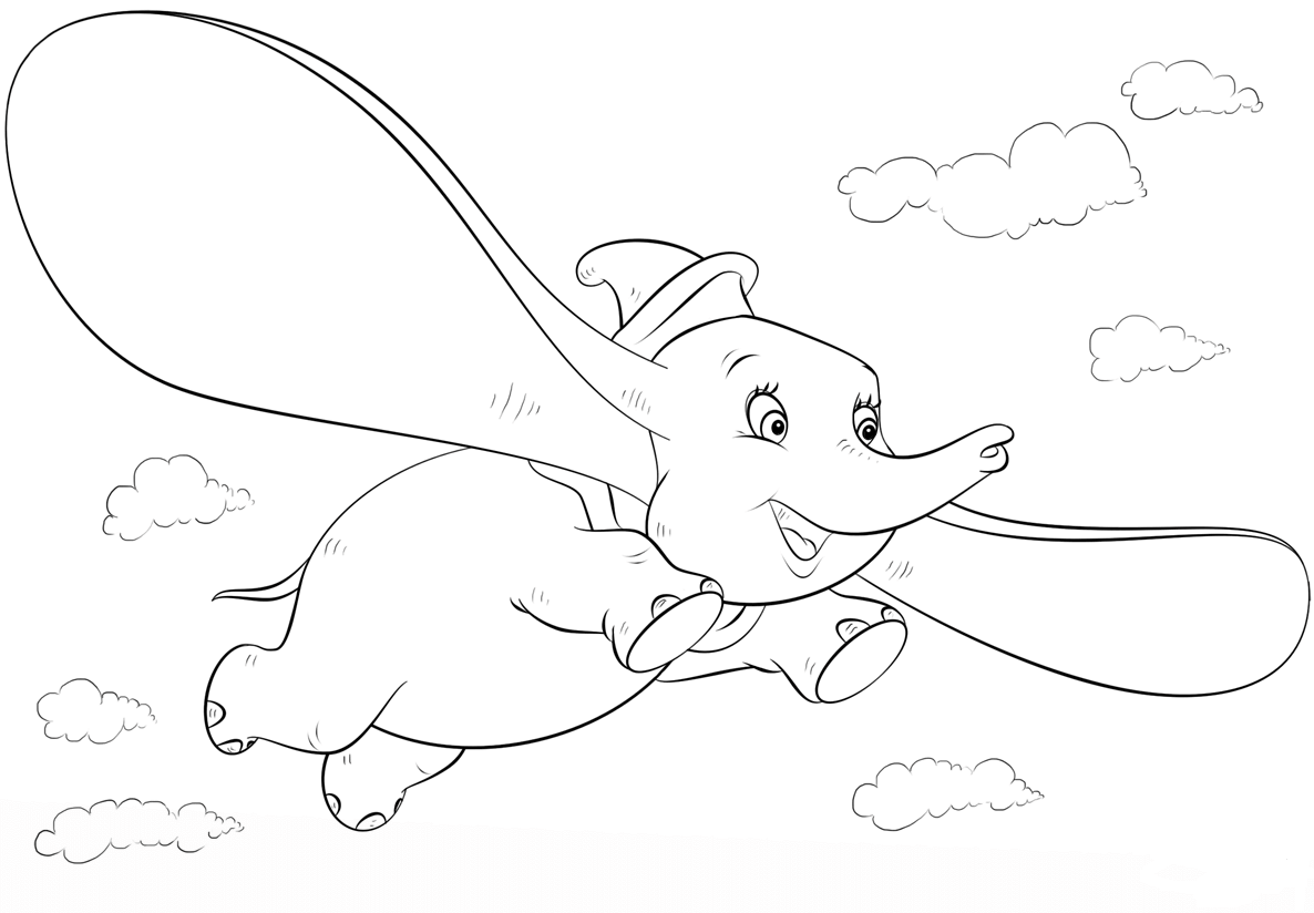 Coloring page: Dumbo (Animation Movies) #170601 - Free Printable Coloring Pages