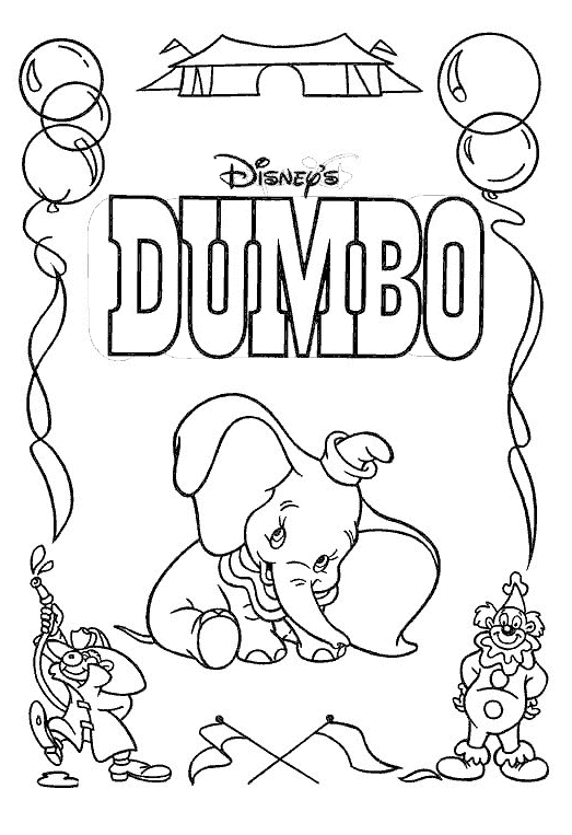 Coloring page: Dumbo (Animation Movies) #170604 - Free Printable Coloring Pages