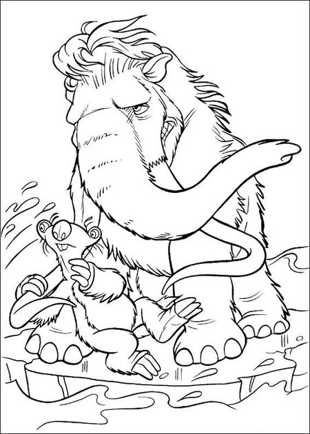 Coloring page: Ice Age (Animation Movies) #71566 - Free Printable Coloring Pages