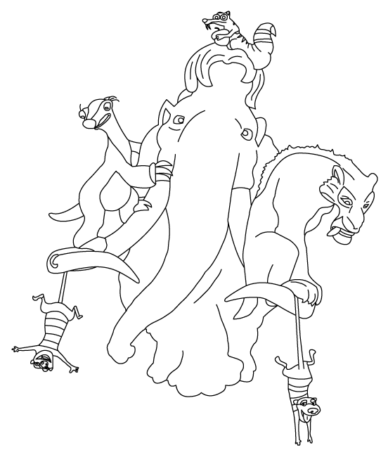 Coloring page: Ice Age (Animation Movies) #71604 - Free Printable Coloring Pages