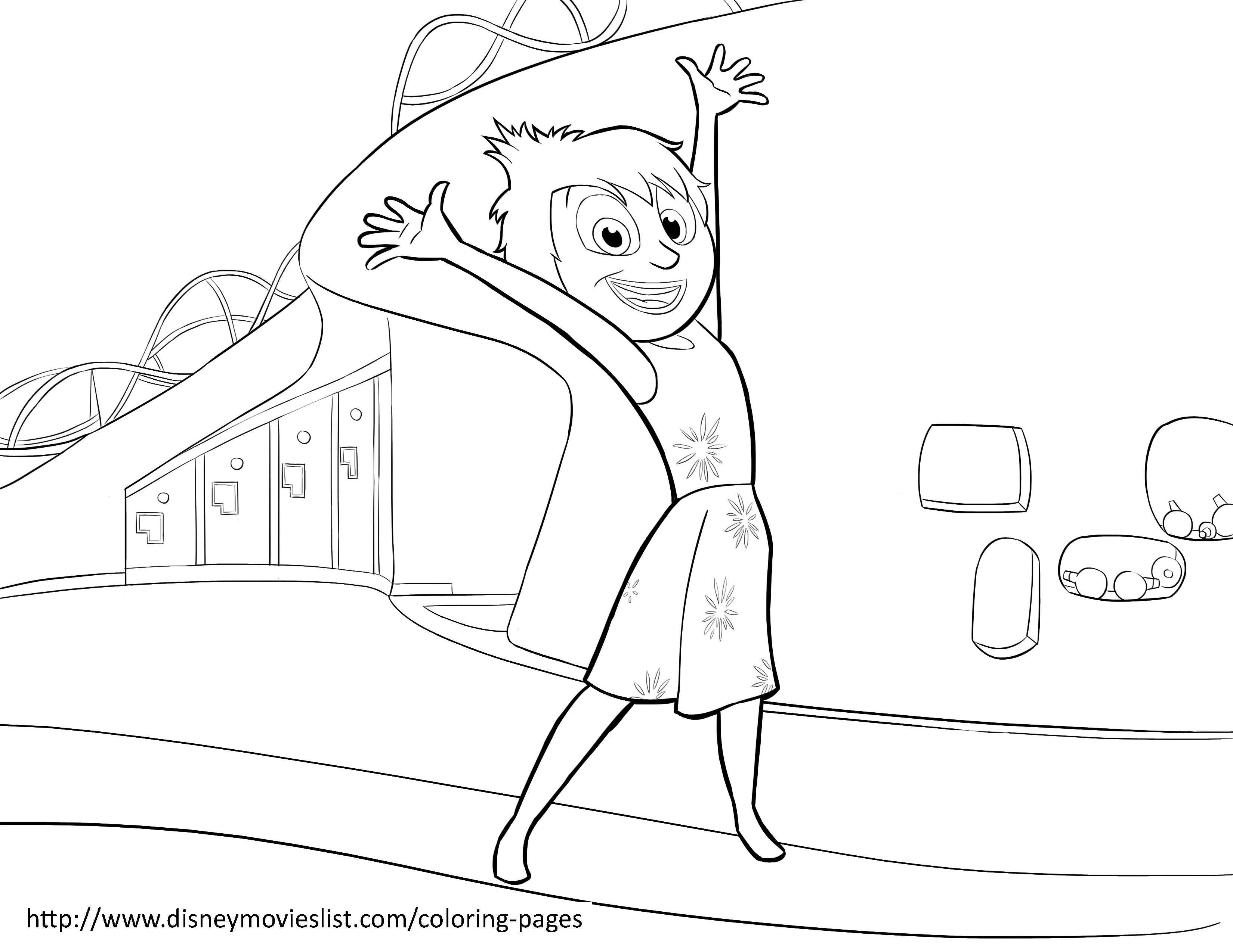 Inside Out Colouring Page