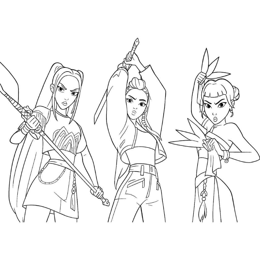 Free printable KPop Demon Hunters coloring page #221162 from Animation Movies collection Free printable KPop Demon Hunters coloring page #221162 from Animation Movies collection