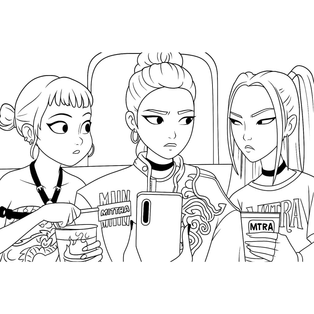 Coloring page: KPop Demon Hunters (Animation Movies) #221168 - Free Printable Coloring Pages