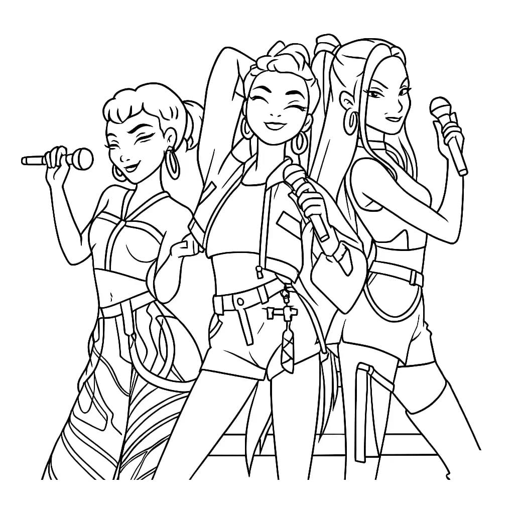 Coloring page: KPop Demon Hunters (Animation Movies) #221185 - Free Printable Coloring Pages