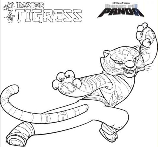 Coloring page: Kung Fu Panda (Animation Movies) #73320 - Free Printable Coloring Pages