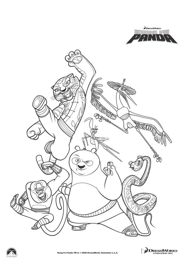 Coloring page: Kung Fu Panda (Animation Movies) #73336 - Free Printable Coloring Pages