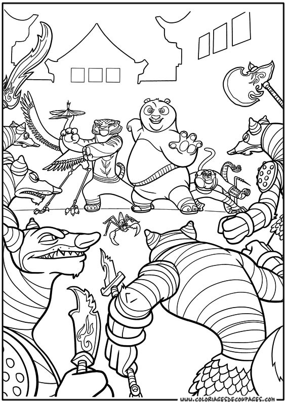Coloring page: Kung Fu Panda (Animation Movies) #73393 - Free Printable Coloring Pages