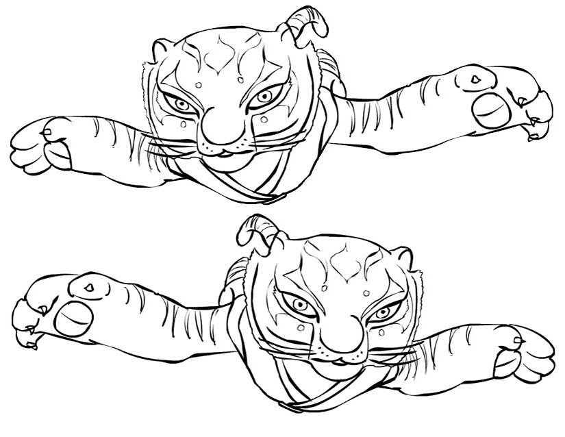 Coloring page: Kung Fu Panda (Animation Movies) #73405 - Free Printable Coloring Pages