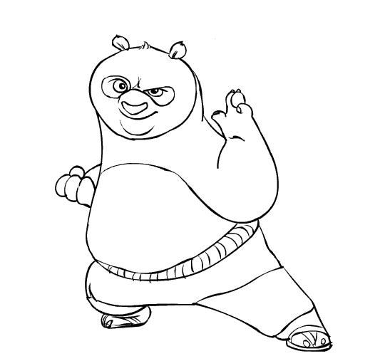 Coloring page: Kung Fu Panda (Animation Movies) #73420 - Free Printable Coloring Pages