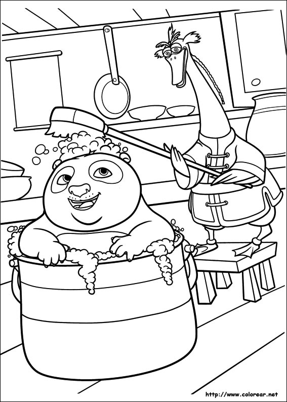 Coloring page: Kung Fu Panda (Animation Movies) #73449 - Free Printable Coloring Pages