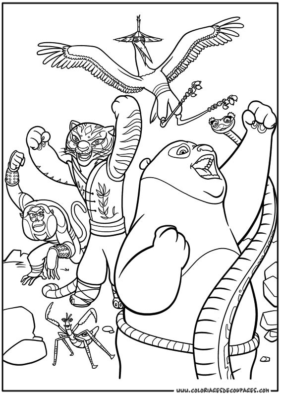 Coloring page: Kung Fu Panda (Animation Movies) #73486 - Free Printable Coloring Pages