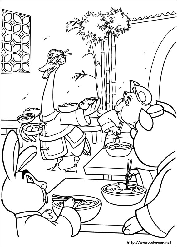 Coloring page: Kung Fu Panda (Animation Movies) #73500 - Free Printable Coloring Pages