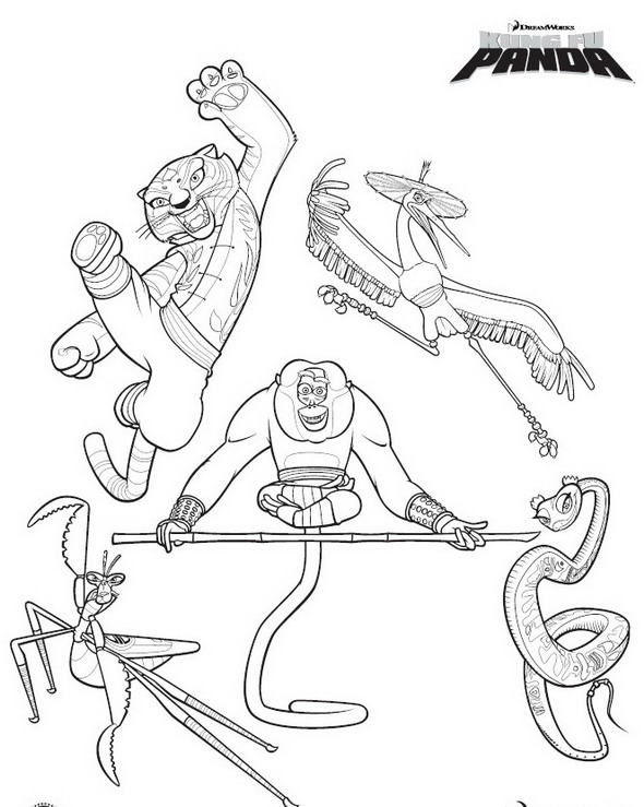 Coloring page: Kung Fu Panda (Animation Movies) #73515 - Free Printable Coloring Pages