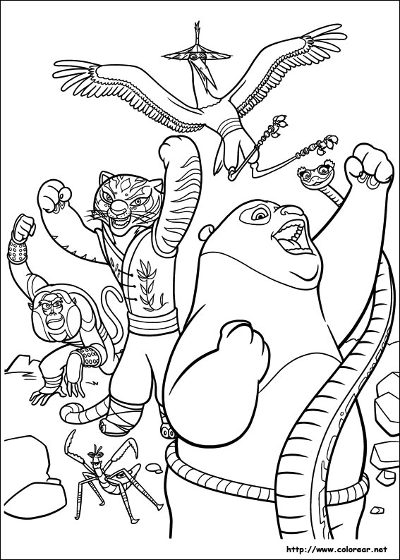 Coloring page: Kung Fu Panda (Animation Movies) #73525 - Free Printable Coloring Pages