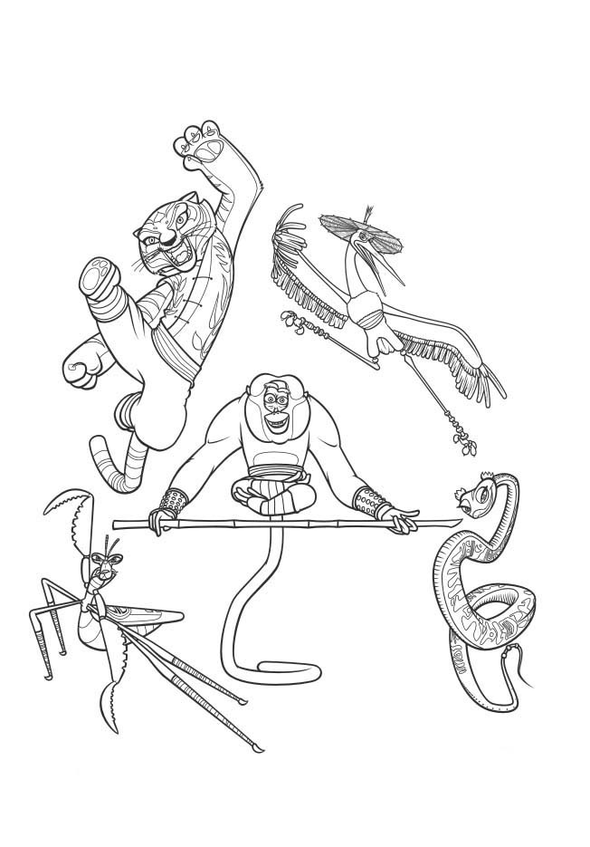 Coloring page: Kung Fu Panda (Animation Movies) #73536 - Free Printable Coloring Pages