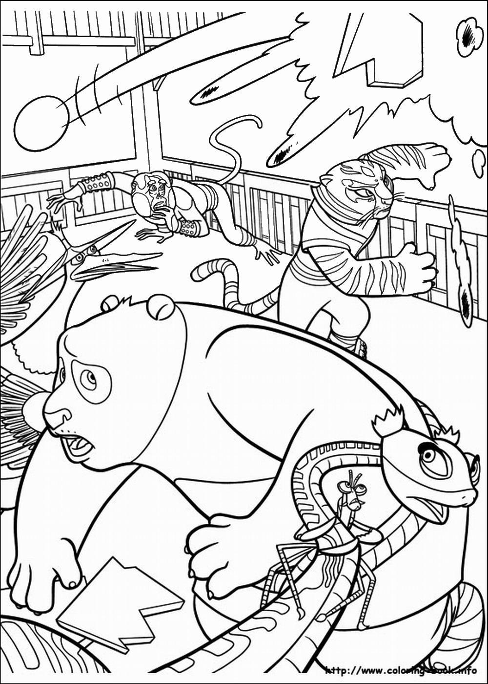 Coloring page: Kung Fu Panda (Animation Movies) #73542 - Free Printable Coloring Pages