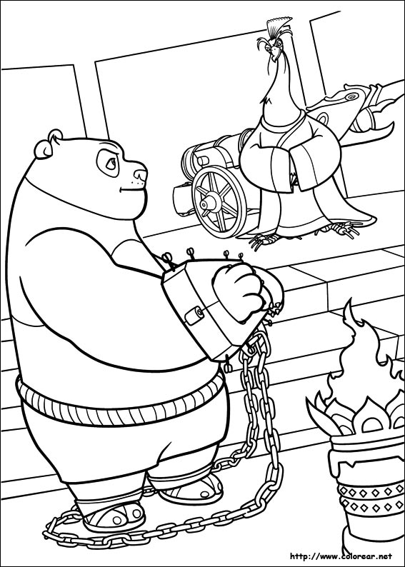 Coloring page: Kung Fu Panda (Animation Movies) #73556 - Free Printable Coloring Pages