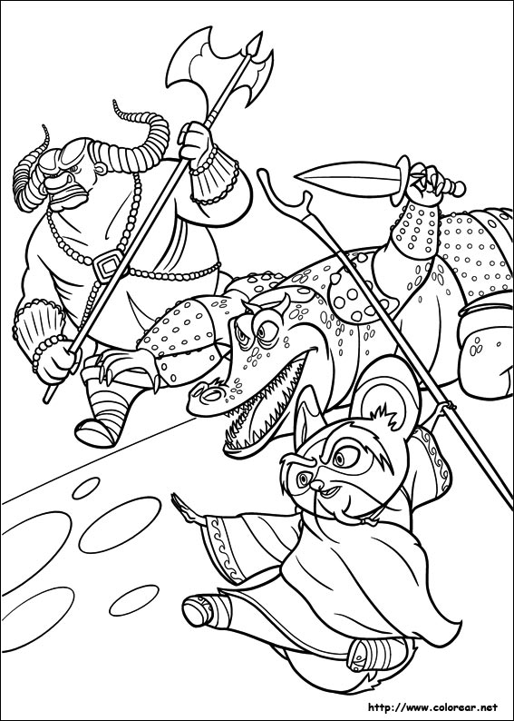 Coloring page: Kung Fu Panda (Animation Movies) #73561 - Free Printable Coloring Pages