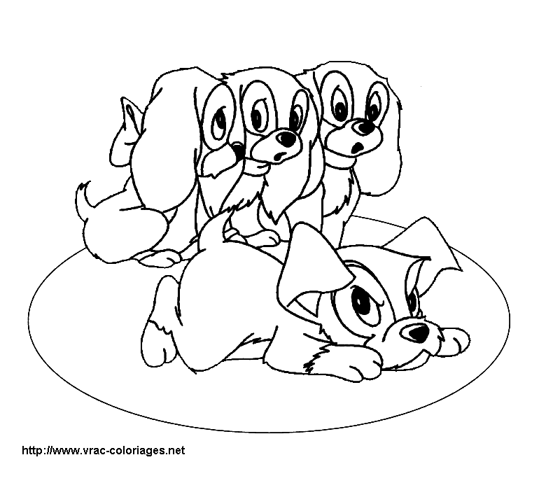 Coloring page: Lady and the Tramp (Animation Movies) #133234 - Free Printable Coloring Pages