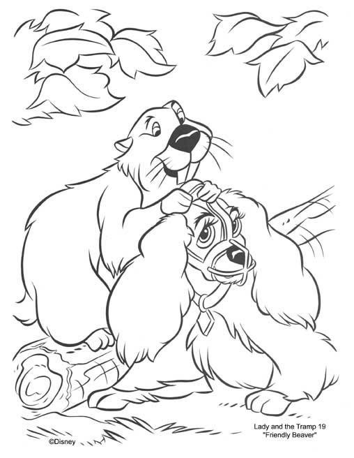 Coloring page: Lady and the Tramp (Animation Movies) #133259 - Free Printable Coloring Pages