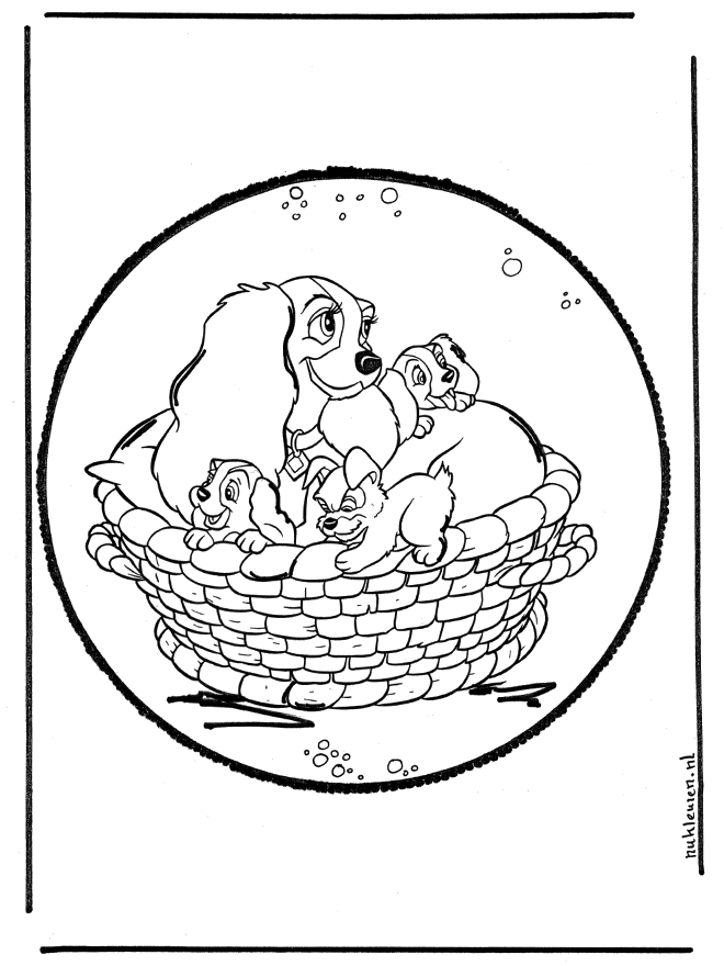 Coloring page: Lady and the Tramp (Animation Movies) #133262 - Free Printable Coloring Pages