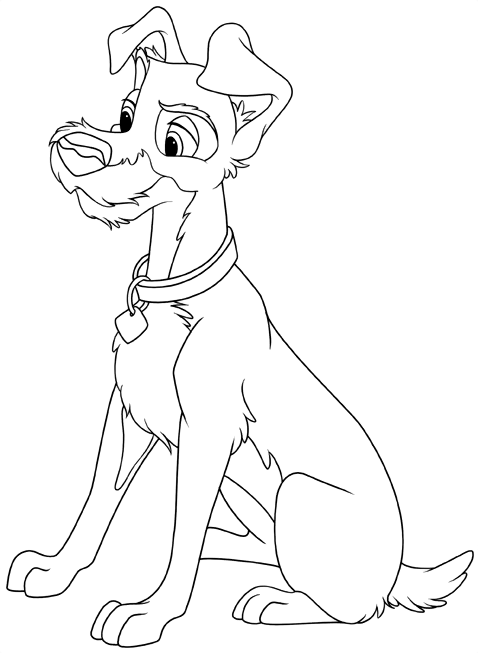 Coloring page: Lady and the Tramp (Animation Movies) #133273 - Free Printable Coloring Pages