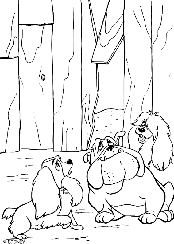 Coloring page: Lady and the Tramp (Animation Movies) #133326 - Free Printable Coloring Pages