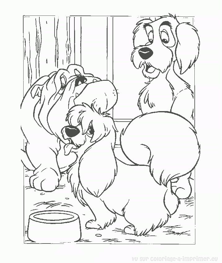 Coloring page: Lady and the Tramp (Animation Movies) #133340 - Free Printable Coloring Pages
