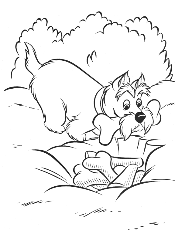 Coloring page: Lady and the Tramp (Animation Movies) #133373 - Free Printable Coloring Pages