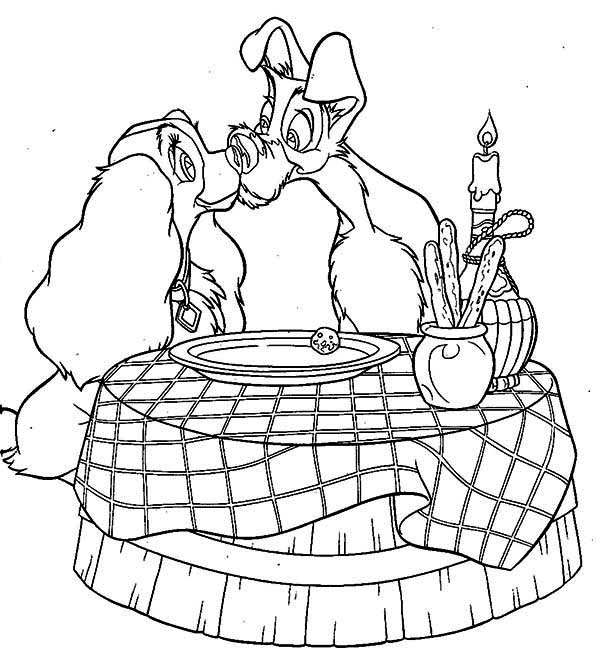 Coloring page: Lady and the Tramp (Animation Movies) #133375 - Free Printable Coloring Pages