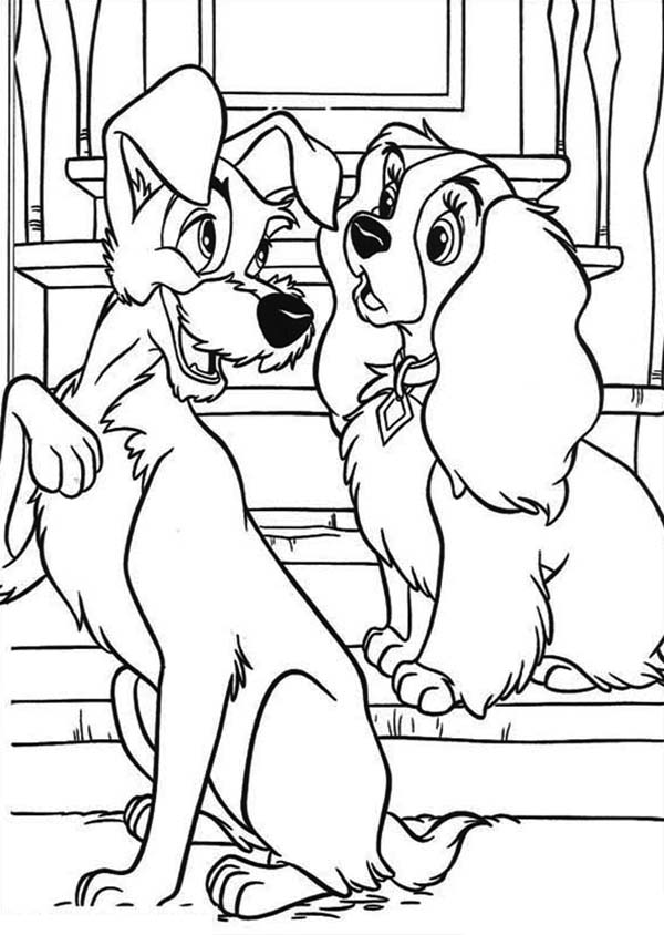 Coloring page: Lady and the Tramp (Animation Movies) #133380 - Free Printable Coloring Pages