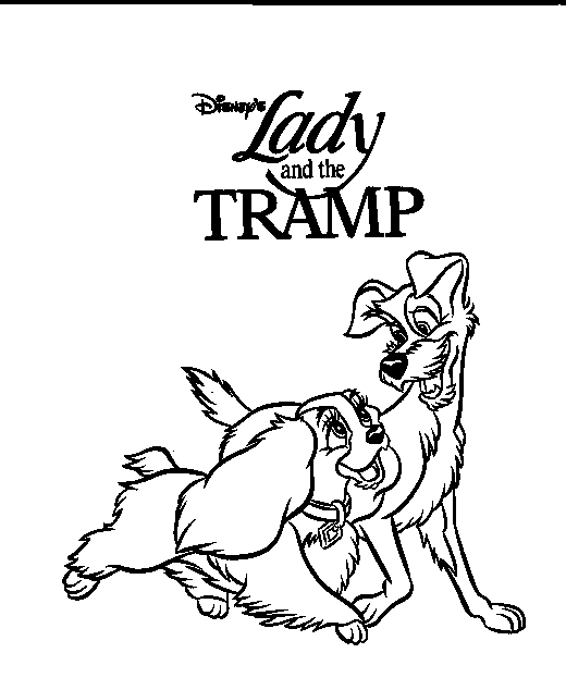 Coloring page: Lady and the Tramp (Animation Movies) #133383 - Free Printable Coloring Pages