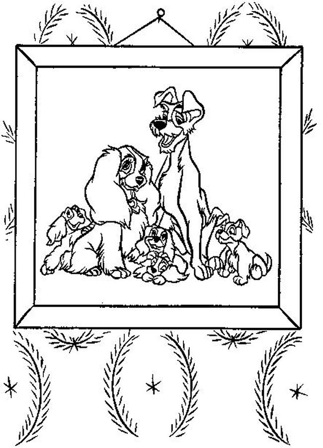 Coloring page: Lady and the Tramp (Animation Movies) #133388 - Free Printable Coloring Pages