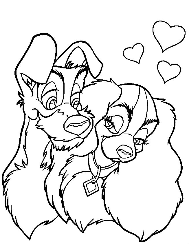 Coloring pages Lady and the Tramp (Animation Movies) – Printable