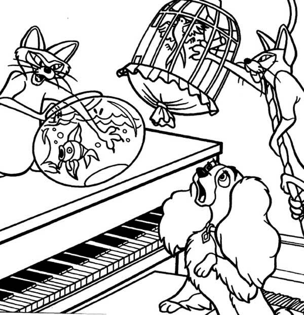 Coloring page: Lady and the Tramp (Animation Movies) #133443 - Free Printable Coloring Pages