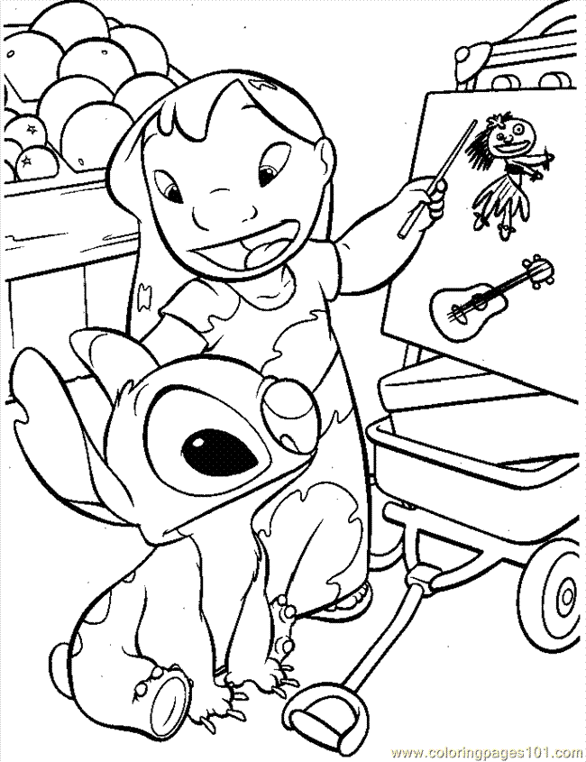 Coloring page: Lilo and Stitch (Animation Movies) #44919 - Free Printable Coloring Pages
