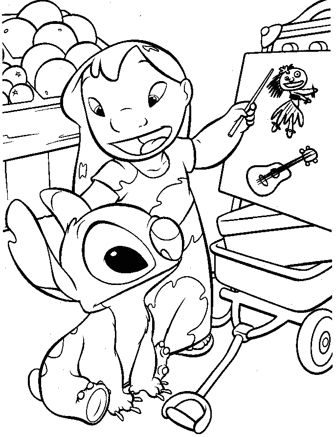 Coloring page: Lilo and Stitch (Animation Movies) #44932 - Free Printable Coloring Pages