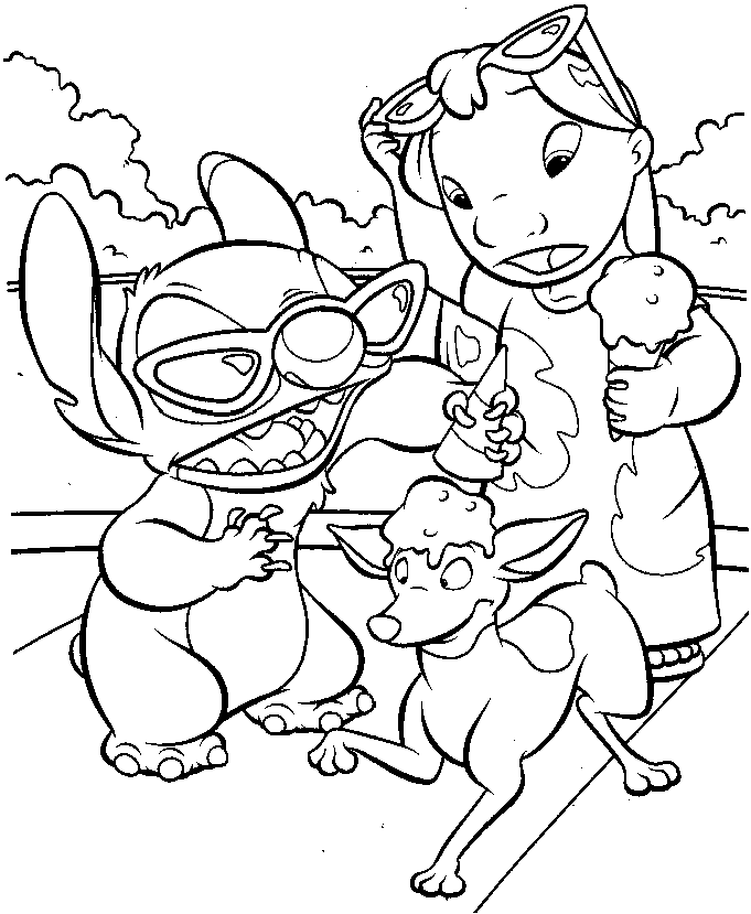 Coloring page: Lilo & Stitch (Animation Movies) #44897 - Free Printable Coloring Pages