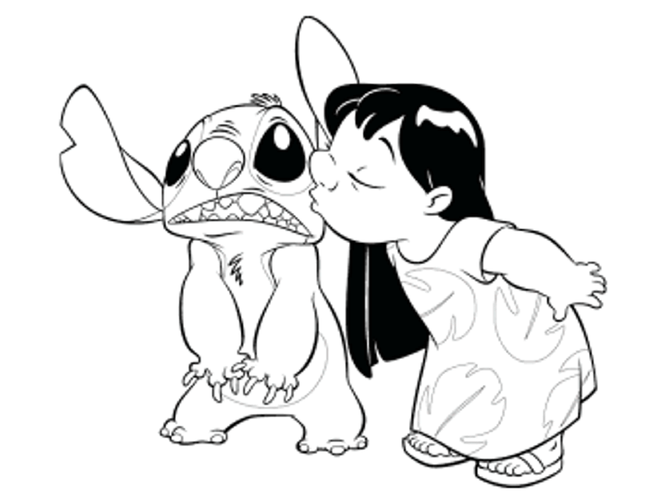 Drawing Lilo & Stitch #44903 (Animation Movies) – Printable coloring pages