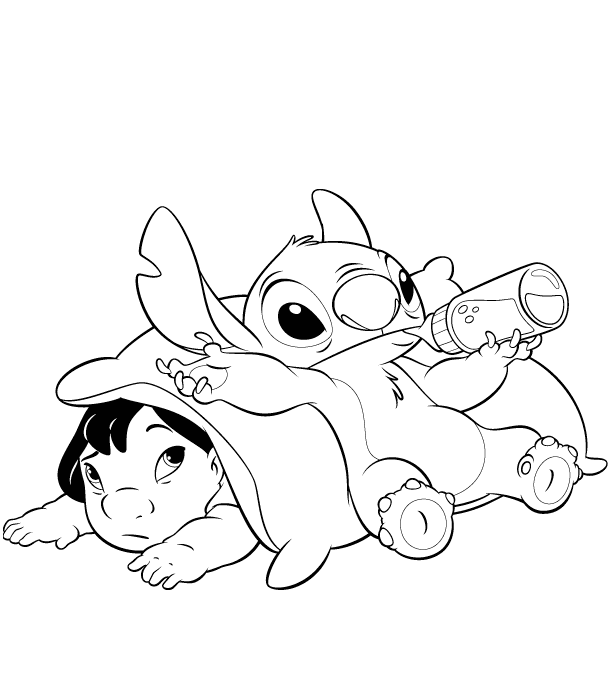 Coloring page: Lilo & Stitch (Animation Movies) #44944 - Free Printable Coloring Pages