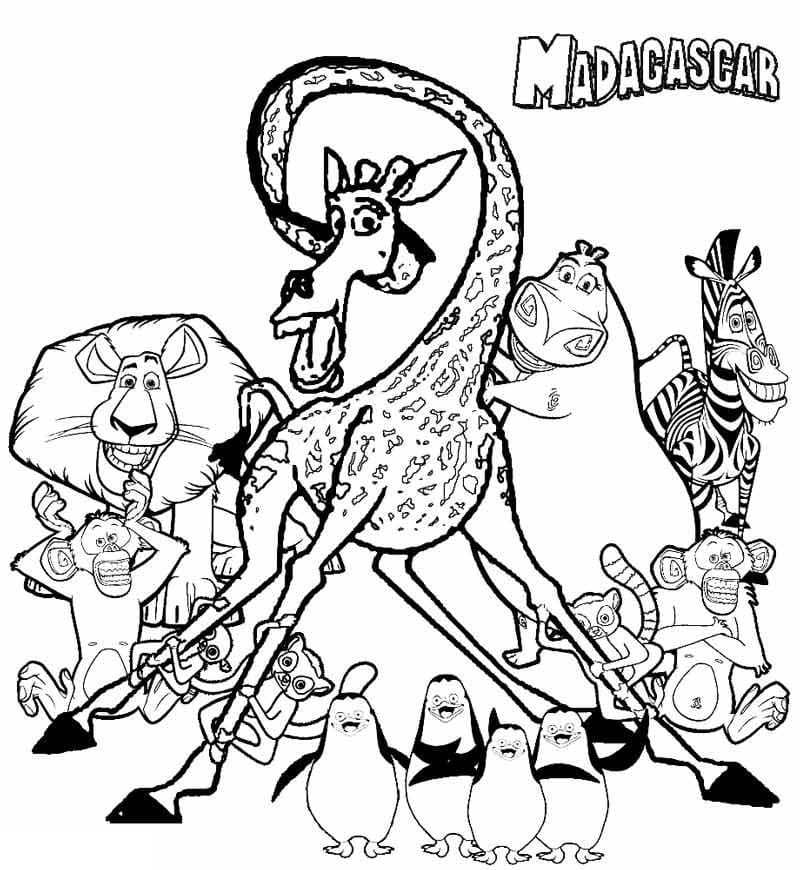 Free printable Madagascar (Animated) coloring page #209772 from Animation Movies collection