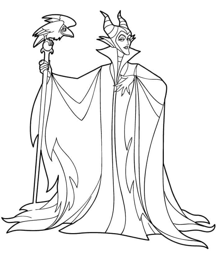 Free printable Maleficent (Disney) coloring page #208936 from Animation Movies collection
