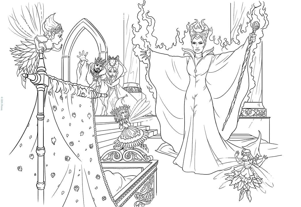 Free printable Maleficent (Disney) coloring page #208937 from Animation Movies collection
