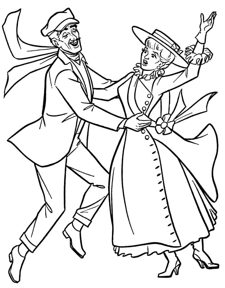 Coloring page: Mary Poppins (Animation Movies) #204800 - Free Printable Coloring Pages