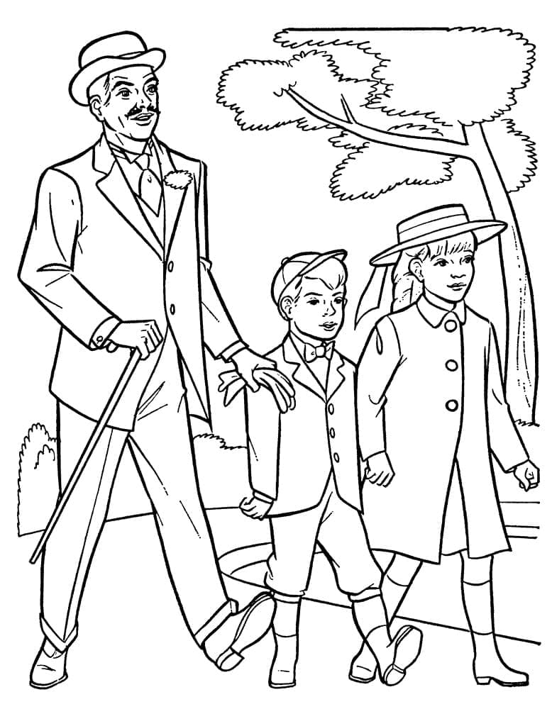 Free printable Mary Poppins coloring page #204803 from Animation Movies collection