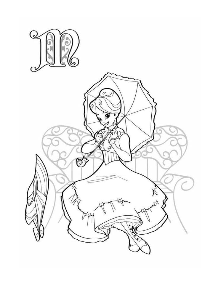 Coloring page: Mary Poppins (Animation Movies) #204818 - Free Printable Coloring Pages