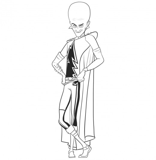 Coloring page: Megamind (Animation Movies) #46489 - Free Printable Coloring Pages